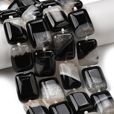Natural Agate Beads Strands G-F820-Q01-01F-1