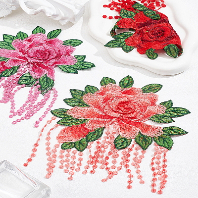 3Pcs 3 Colors Computerized Embroidery Cloth Patches PATC-LP0001-16-1