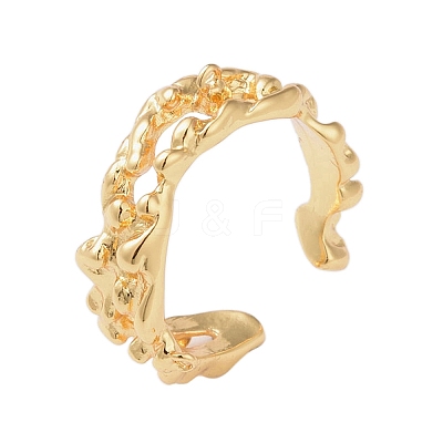 Brass Open Cuff Ring RJEW-R143-01E-G-1