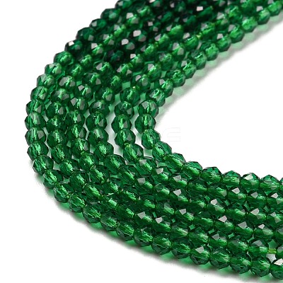 Transparent Gradient Color Glass Beads Strands GLAA-H021-01A-33-1