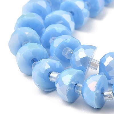 AB Color Plate Glass Beads Strands EGLA-P051-02A-B08-1