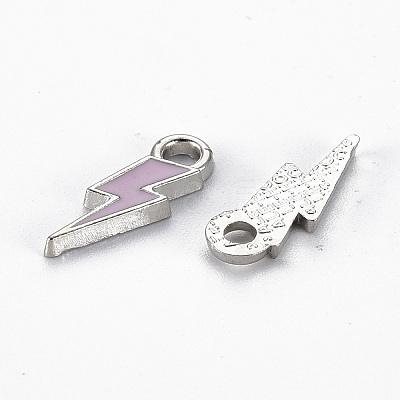Rack Plating Alloy Enamel Pendants ENAM-N053-39B-RS-1