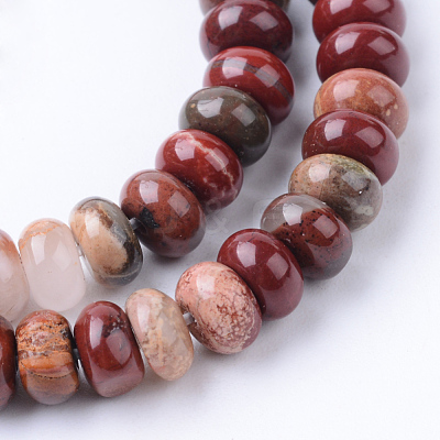 Natural Red Jasper Beads Strands G-R403-4x6-06-1