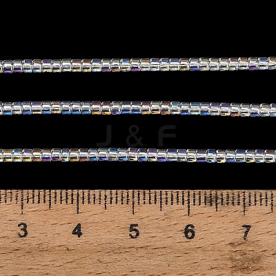 Electroplate Glass Beads Strands GL-CBAA615-01I-1