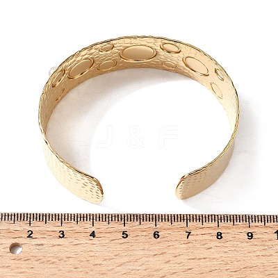 304 Stainless Steel Open Cuff Bangles BJEW-K264-05G-1