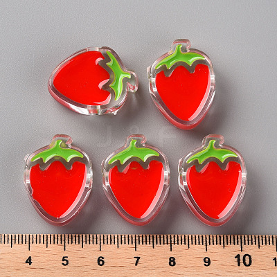 Transparent Enamel Acrylic Beads X-TACR-S155-003F-1