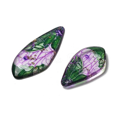 4Pcs Transparent Epoxy Resin Butterfly Wings Pendants RESI-C057-06B-1
