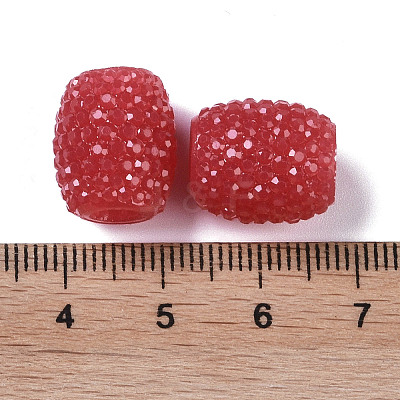 Opaque Resin European Jelly Colored Beads RESI-B025-02A-12-1