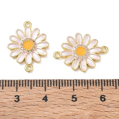 Brass Micro Pave Clear Cubic Zirconia Connector Charms CU-CBA280C-11G-02-1