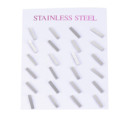 Tarnish Resistant 304 Stainless Steel Stud Earrings X-EJEW-H350-24P-1