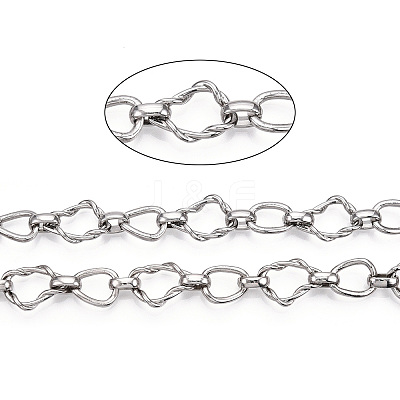 Alloy Teardrop with Twining Chains LCHA-T001-12P-1