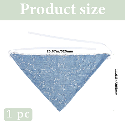 Polyester Triangle Headscarf AJEW-WH20072-72-1
