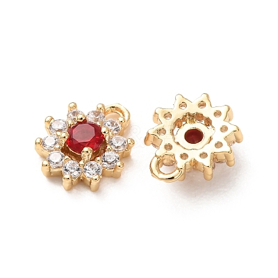 Brass Micro Pave Cubic Zirconia Charms CU-K002-39G-F-1