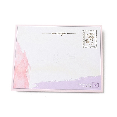 Pop Up 3D Flower Paper Greeting Cards AJEW-L102-01A-1
