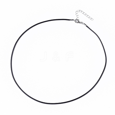 Waxed Cotton Cord Necklace Making X-MAK-S032-1.5mm-B01-1