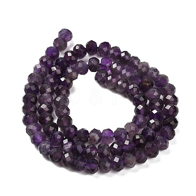 Natural Amethyst Beads Strands G-G278-A01-4x6mm-1