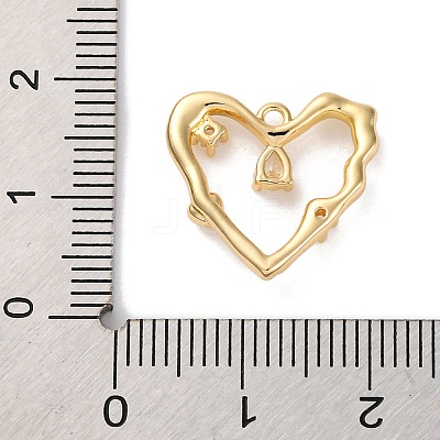 Ion Plating(IP) Brass Micro Pave Cubic Zirconia Pendants KK-U042-03G-1
