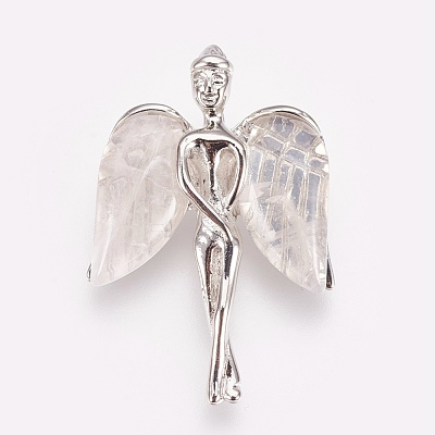 Natural Quartz Crystal Pendants X-KK-G346-02C-1