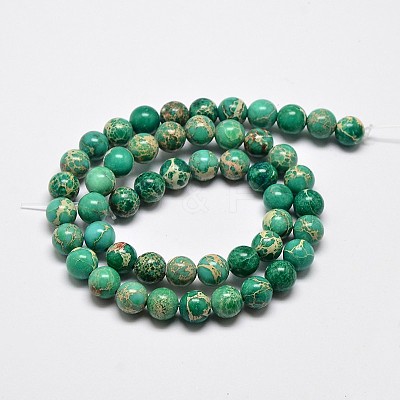 Round Natural Imperial Jasper Beads G-I122-4mm-05-1