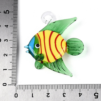 Handmade Lampwork Pendants LAMP-T025-02C-1