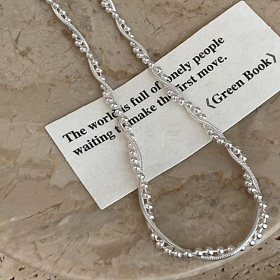 Braided Brass Ball Chain & Snake Chain Necklaces for Women FS-WG5C425-01-1