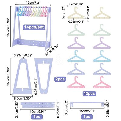 PandaHall Elite 1 Set Acrylic Earring Display Stands EDIS-PH0001-63-1