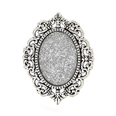 Vintage Adjustable Iron Finger Ring Components Alloy Cabochon Bezel Settings LS-X-PALLOY-Q300-09AS-NR-1