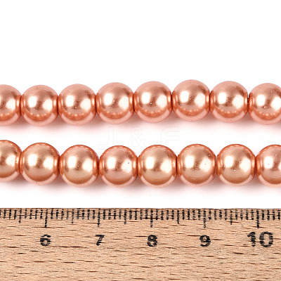 Baking Paint Pearlized Glass Pearl Round Bead Strands HY-Q003-6mm-36-1
