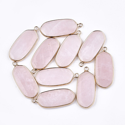 Natural Rose Quartz Pendants X-G-T112-23I-1