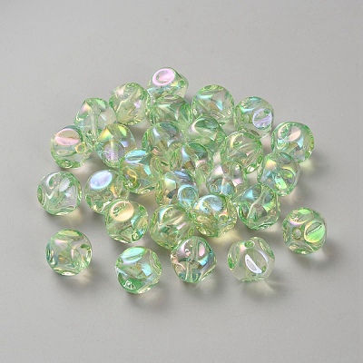Plating Acrylic Beads OACR-WH20006-01E-1