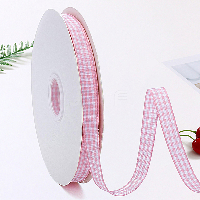 50 Yards Tartan Pattern Polyester Ribbon OCOR-CY0003-72B-1