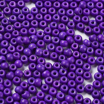 Baking Paint Glass Seed Beads SEED-H002-I-B516-1