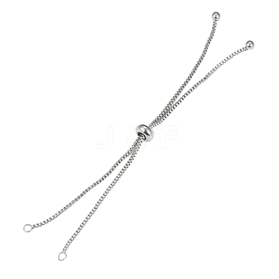 Tarnish Resistant Adjustable 304 Stainless Steel Slider Bracelets Making X-STAS-T050-031P-1