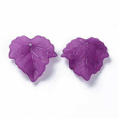Autumn Theme Transparent Frosted Acrylic Pendants X-PAF002Y-26-1