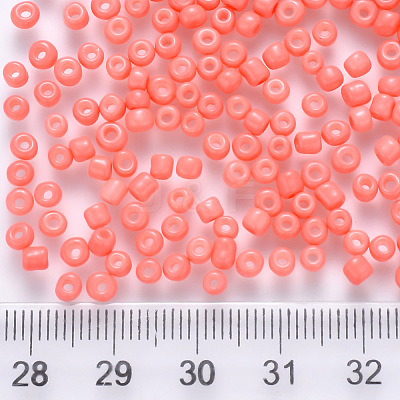 6/0 Baking Paint Glass Round Seed Beads SEED-S036-01C-12-1