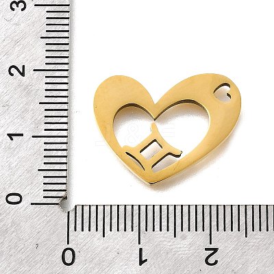 201 Stainless Steel Pendants STAS-A116-01G-03-1