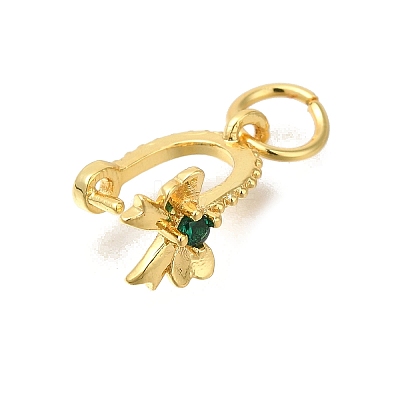 Rack Plating Brass Micro Pave Cubic Zirconia Ice Pick Pinch Bails KK-F883-14G-01-1