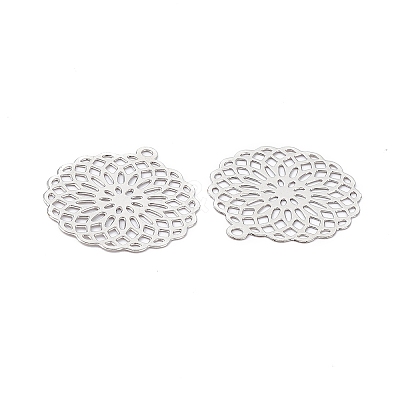 Brass Filigree Pendants KK-B064-08P-1