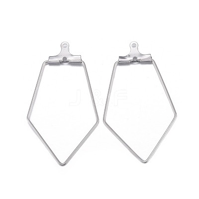 Tarnish Resistant 316 Surgical Stainless Steel Hoop Earring Findings STAS-P238-07P-1