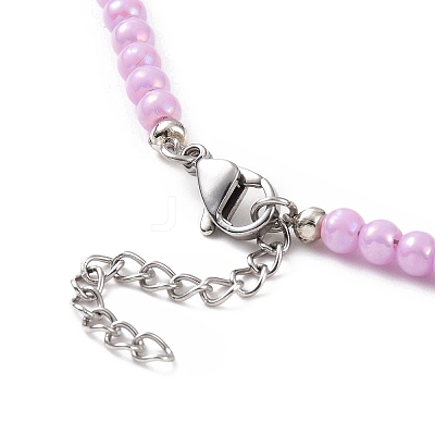 Opaque Acrylic Beaded Bracelets NJEW-JN04174-1