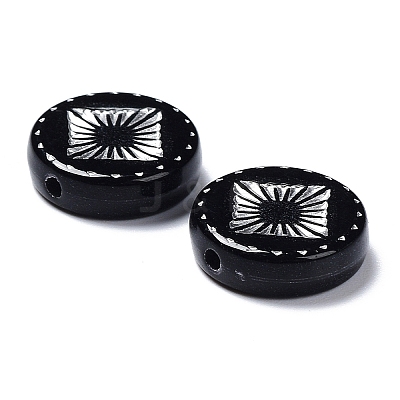 Opaque Acrylic Beads X-OACR-G016-07B-1