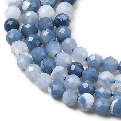 Natural Blue Opal Beads Strands G-P603-C-3mm-04-1
