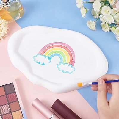 Gesso Jewelry Dish DJEW-WH0037-87-1