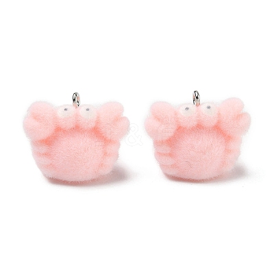 Flocking Opaque Resin Pendants RESI-F064-A20-1
