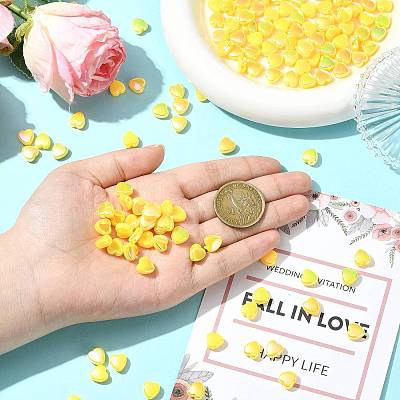 200Pcs 2 Colors ABS Plastic Beads KY-FS0001-42A-1