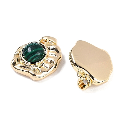 Synthetic Malachite Pendants KK-U043-43G-C-1