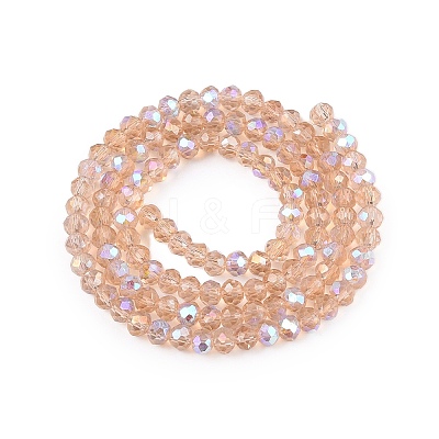 Electroplate Glass Beads Strands EGLA-A044-T3mm-L20-1