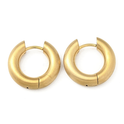 Frosted 304 Stainless Steel Huggie Hoop Earrings for Women EJEW-C096-32F-G-1