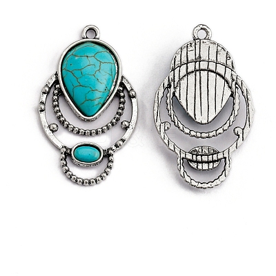 Synthetic Turquoise Pendants PW-WG18236-11-1