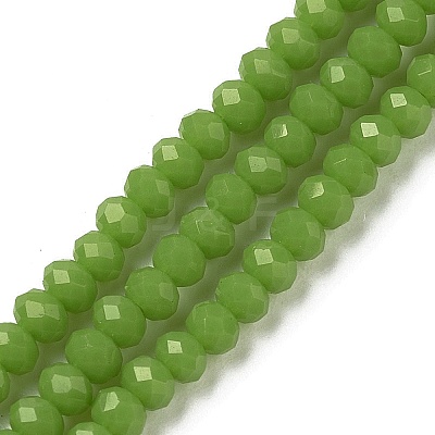 Opaque Solid Color Glass Bead Strands GLAA-F076-A13-1